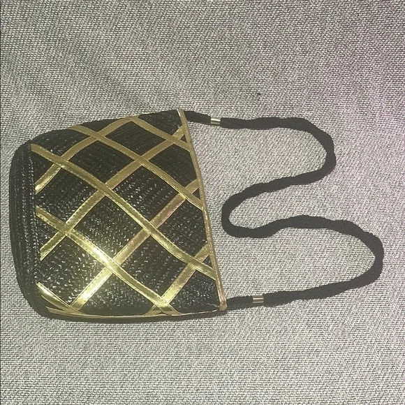 Worthington Black and Gold Geometric Shoulder Bag - Picture 5 of 14